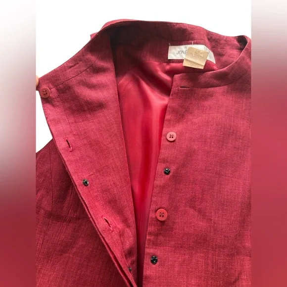 Jones New York Red Linen Sleeveless Blouse Size 6 Minimalist - Picture 8 of 8